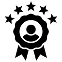 Award badge icon representing tailoring expertise