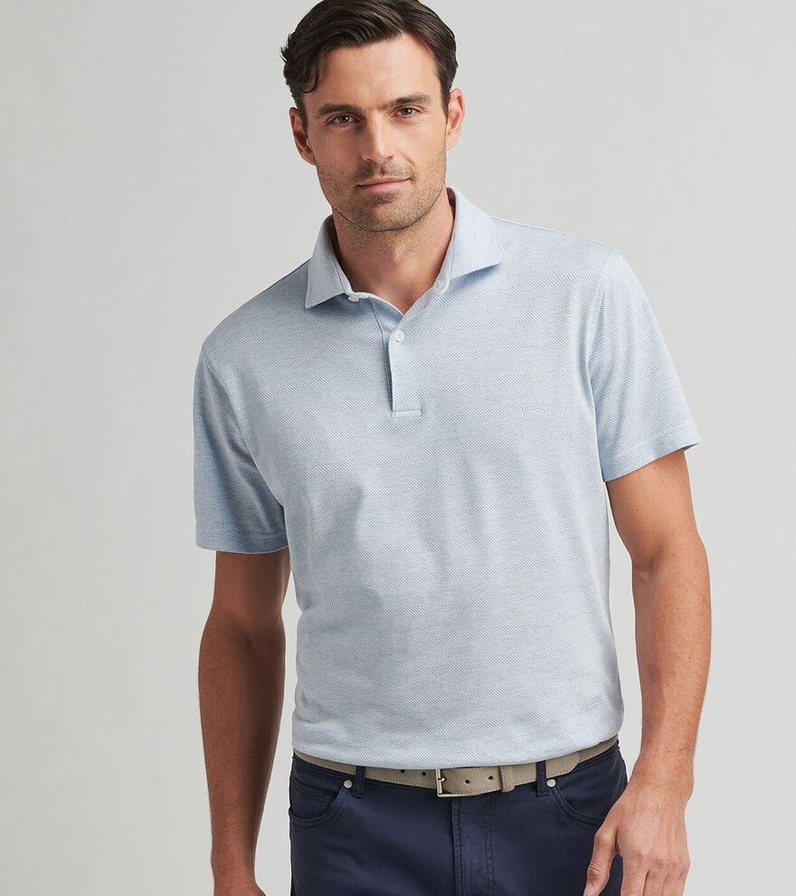 Harris Herringbone Knit Polo